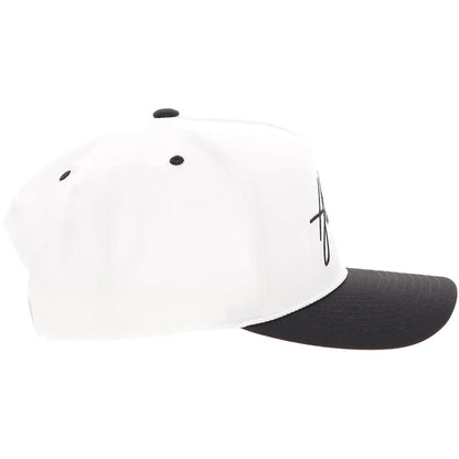 Hooey "Mark Out" White with Black Stitching Hat