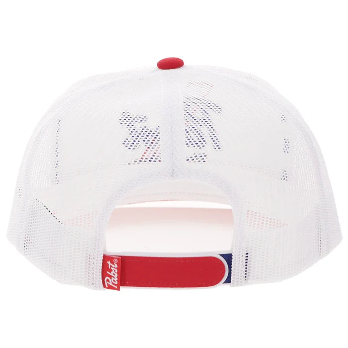 Hooey "Pabst Blue Ribbon" White with Red Hat
