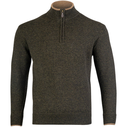 jack pyke ashcombe zipknit pullover dark olive