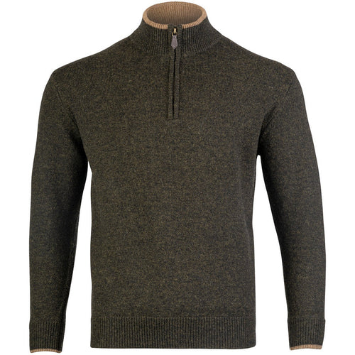 jack pyke ashcombe zipknit pullover dark olive
