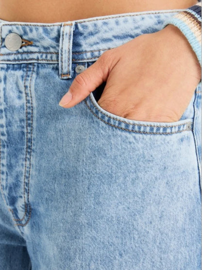 Jean Roxy Milla Wide Leg Regular Beau BL Celeste