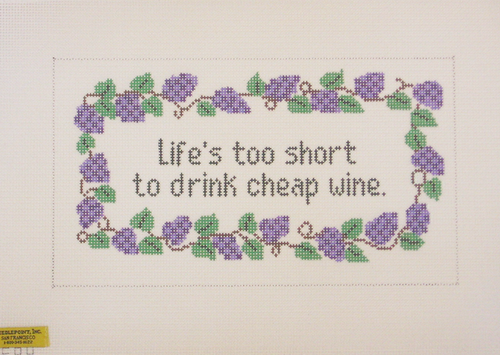 Needlepoint Life's Too Short Canvas