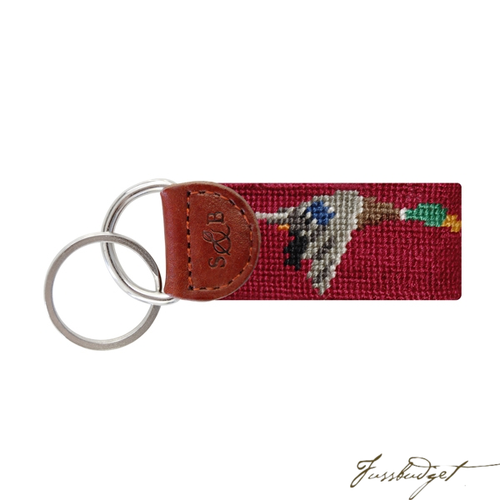 Mallard Needlepoint Key Fob-Fussbudget.com