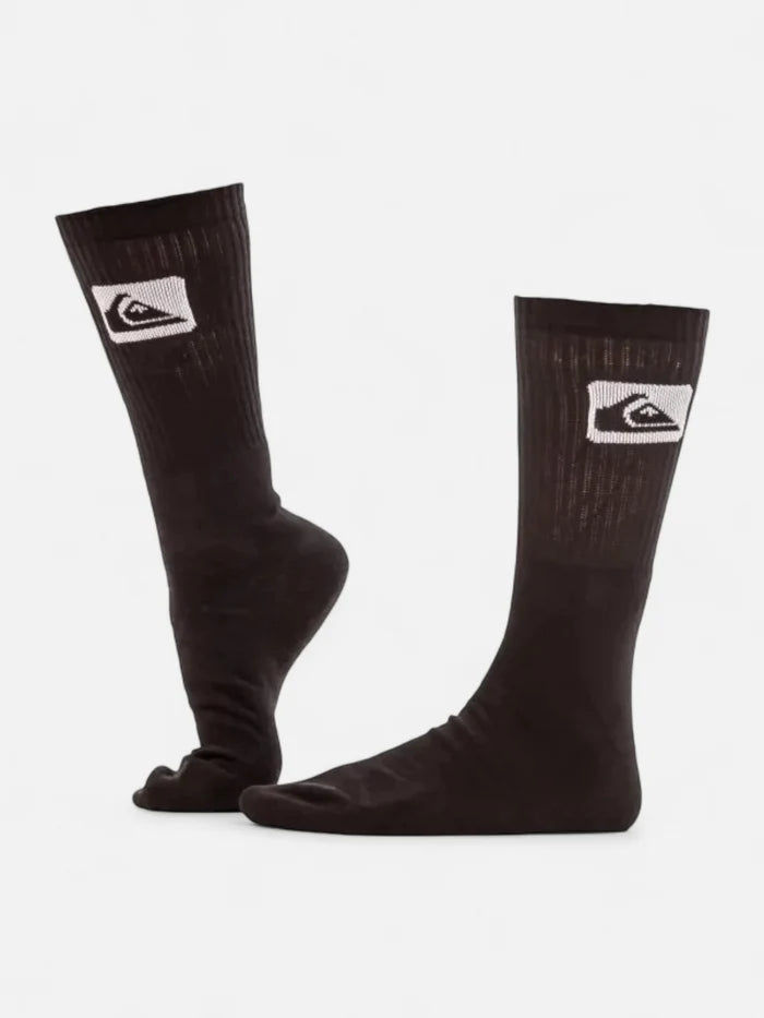 Medias Quiksilver Crew MC Tennis x3 Negro