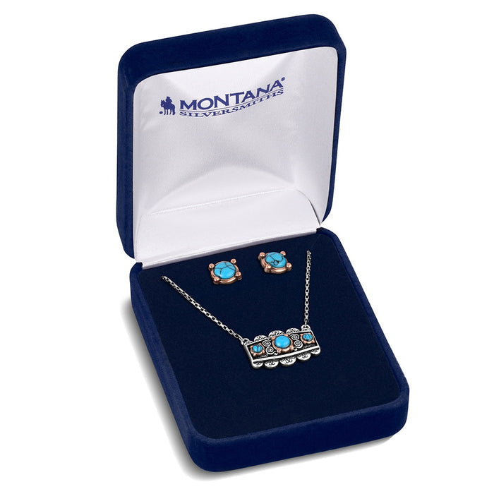 Montana Silversmiths Turquoise Peaks Jewelry Set