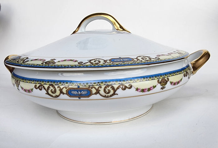 Noritake china covered handled dish