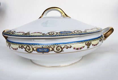 Noritake china covered handled dish