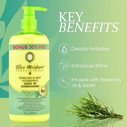 Olive Moisture Rosemary & Mint Nourishing Leave in Conditioner 473ml