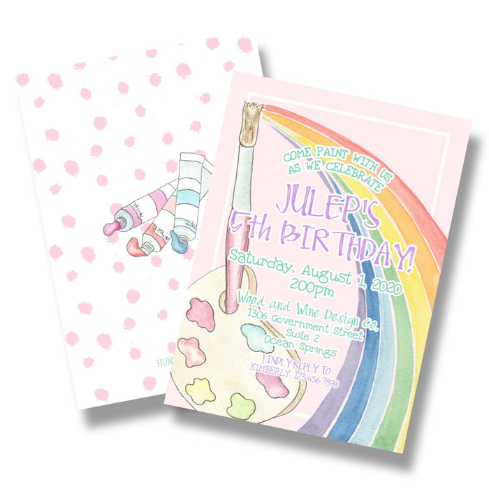 Paint Party Birthday Invitation