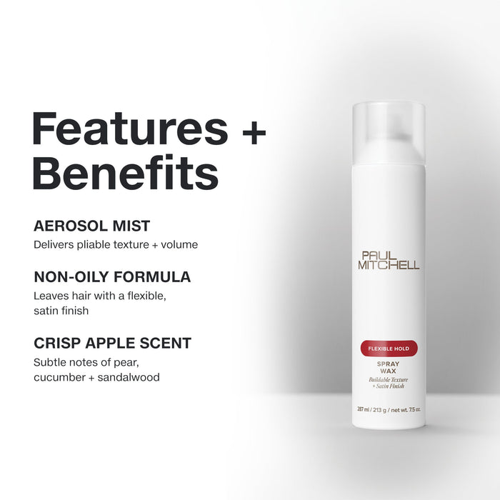Paul Mitchell Flexible Style Spray Wax 300ml Features & Benefits