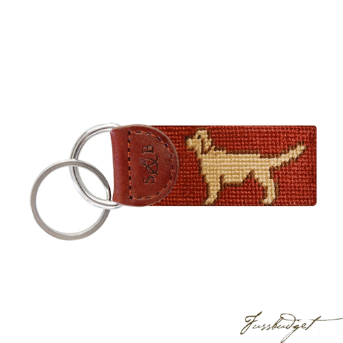 Retriever Needlepoint Key Fob-Fussbudget.com