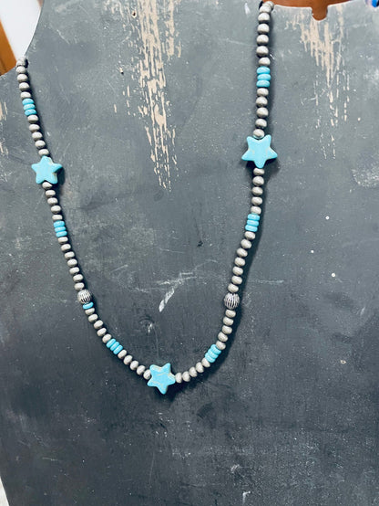 River Turquoise Star necklace