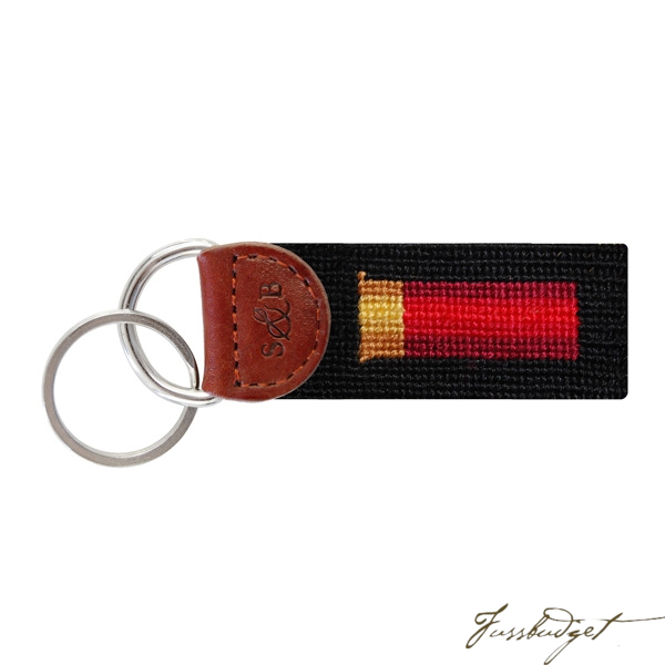 Shotgun Shell (Black) Needlepoint Key Fob-Fussbudget.com