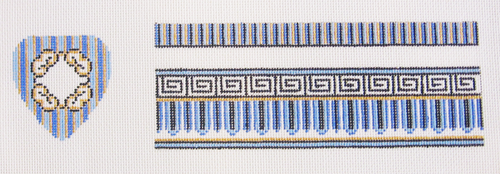 Needlepoint Small Blue Heart Box Canvas