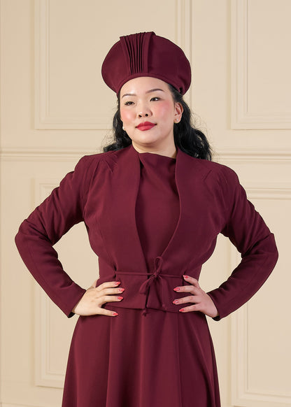 1940s Stanwyck Jacket - Aubergine