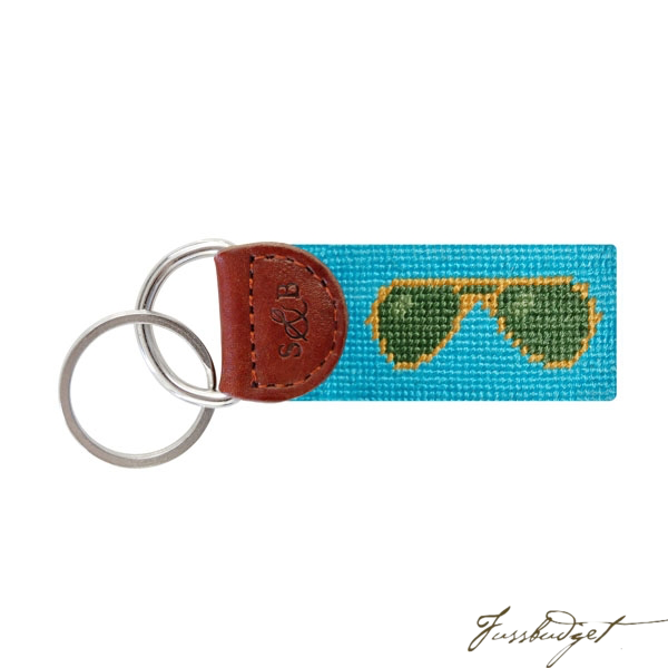 Sunglasses Needlepoint Key Fob-Fussbudget.com