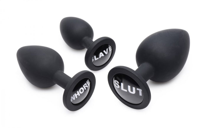 The 3pc Dirty Words Anal Plug Set