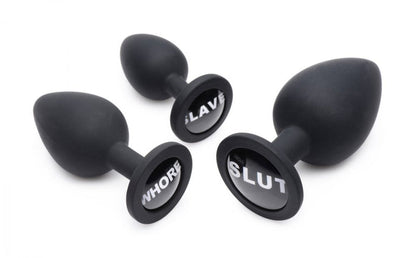 The 3pc Dirty Words Anal Plug Set