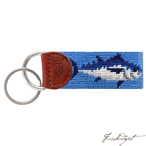 Tuna Needlepoint Key Fob-Fussbudget.com