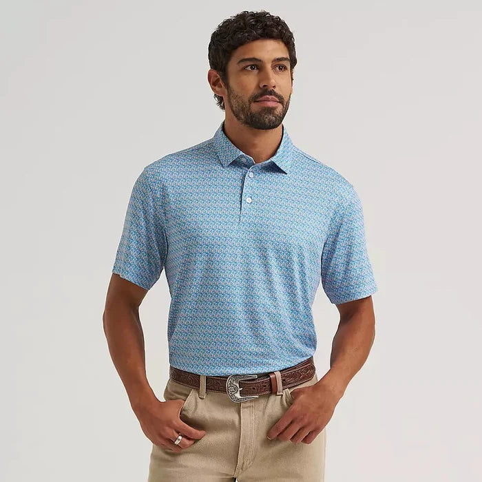 Wrangler ATG Men's Performance Polo Shirt in Papaya Punch