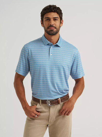 Wrangler ATG Men's Performance Polo Shirt in Papaya Punch