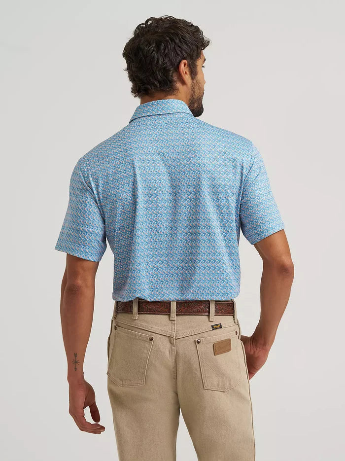 Wrangler ATG Men's Performance Polo Shirt in Papaya Punch