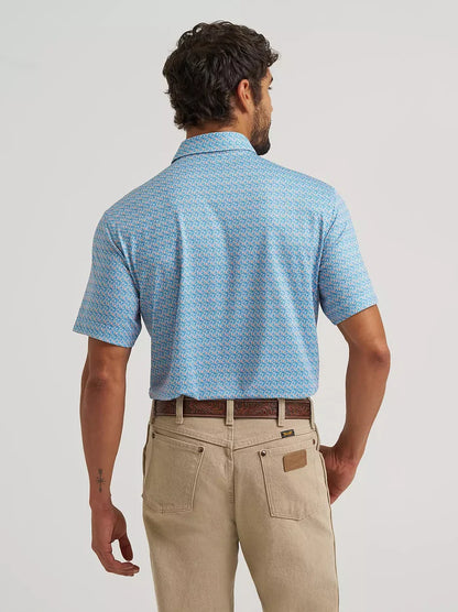 Wrangler ATG Men's Performance Polo Shirt in Papaya Punch